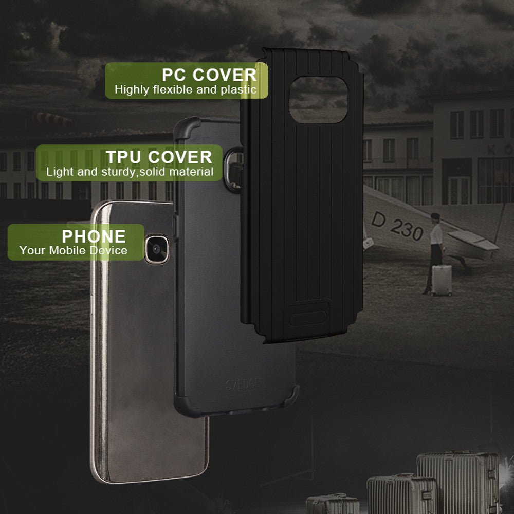 NAVOR Kario Groove Dual Layer Hybrid Protective Case for Samsung Galaxy S7 Edge - NAVOR