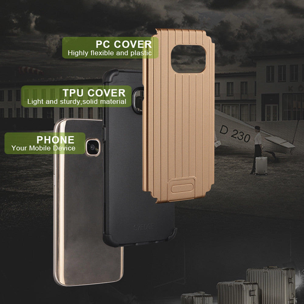 NAVOR Kario Groove Dual Layer Hybrid Protective Case for Samsung Galaxy S7 Edge - NAVOR