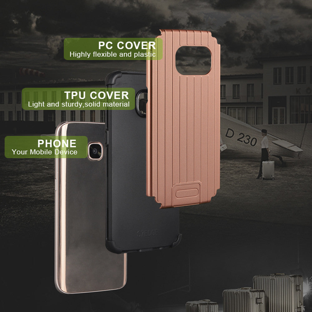 NAVOR Kario Groove Dual Layer Hybrid Protective Case for Samsung Galaxy S7 Edge - NAVOR