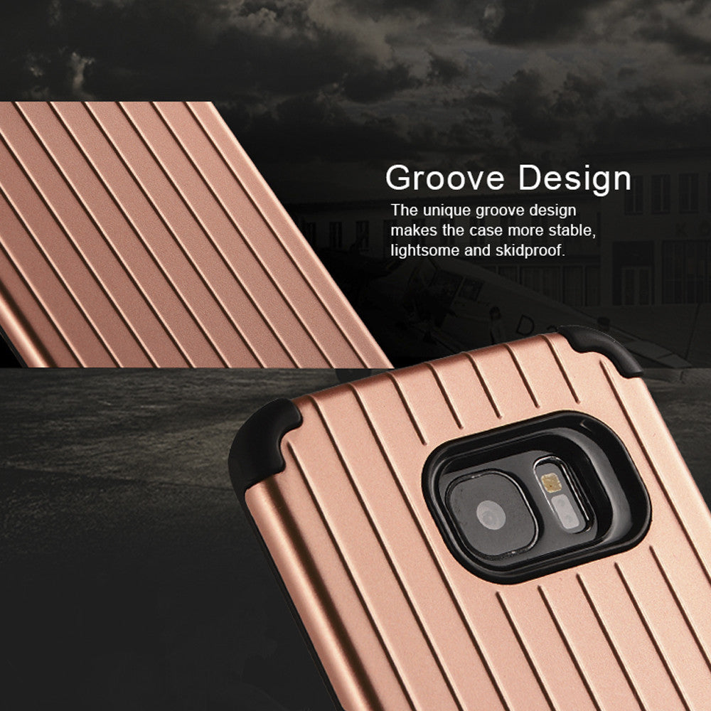 NAVOR Kario Groove Dual Layer Hybrid Protective Case for Samsung Galaxy S7 Edge - NAVOR