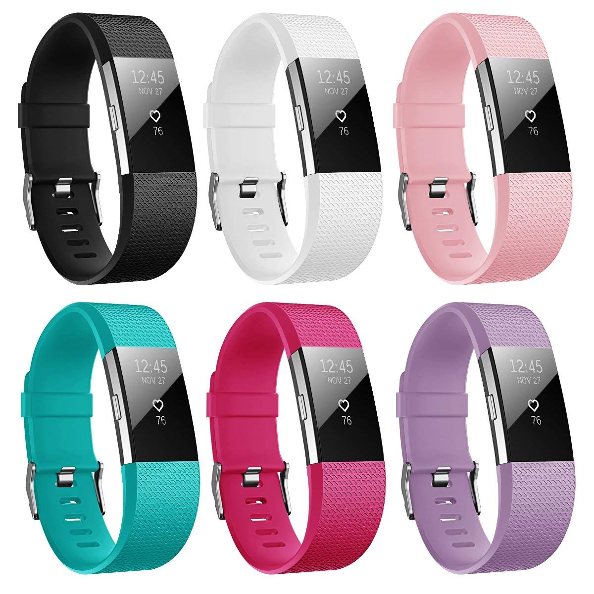 Fitbit Charge 2 Bands - 6 PACK - NAVOR