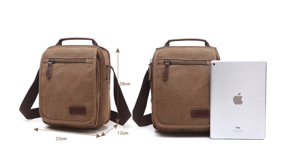 navor Men's Small Vintage Multipurpose Canvas Shoulder/ Messenger Bag - NAVOR