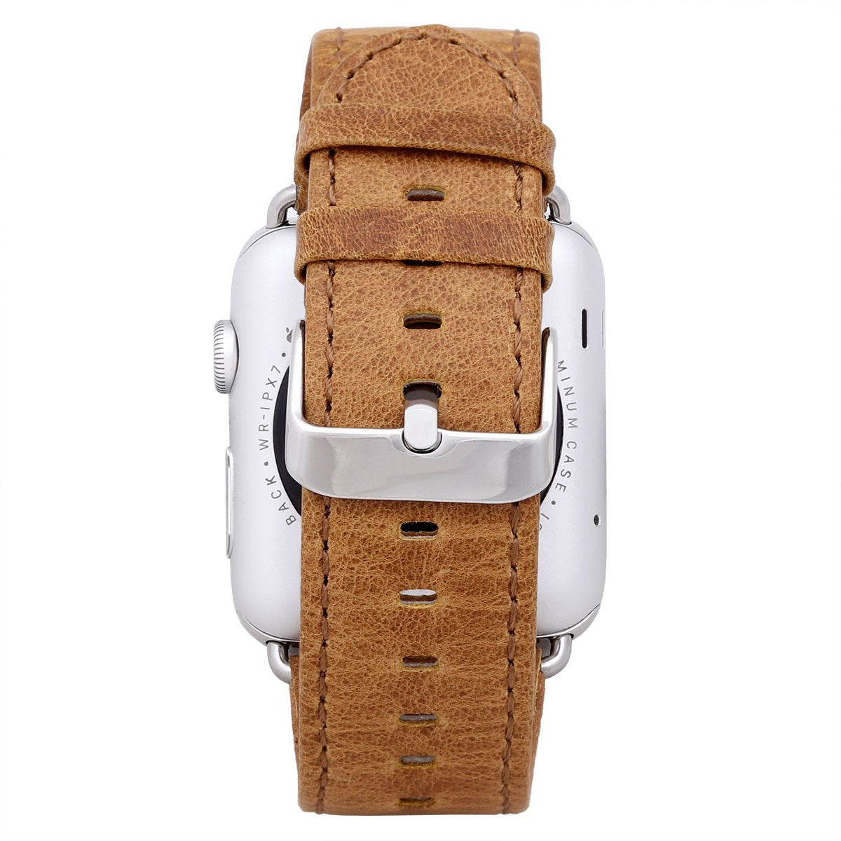 Navor Leather Replacement Watch Band with Metal Clasp for Apple Watch 42MM [Series 1, 2, 3] - NAVOR