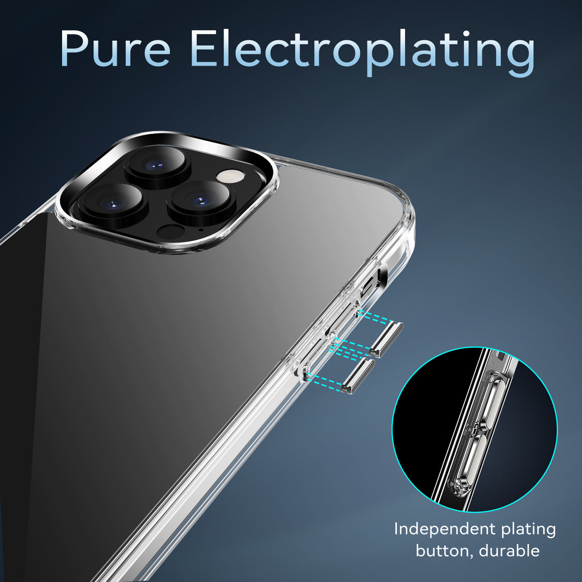 Hybrid Clear Case for iPhone 14 Pro Max Case- 6.7 Inch PC + TPU Crystal Clear Cover - NAVOR