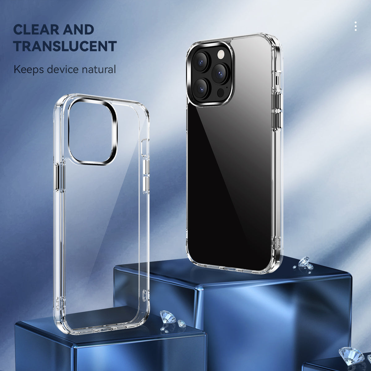 Hybrid Clear Case for iPhone 14 Pro Max Case- 6.7 Inch PC + TPU Crystal Clear Cover - NAVOR