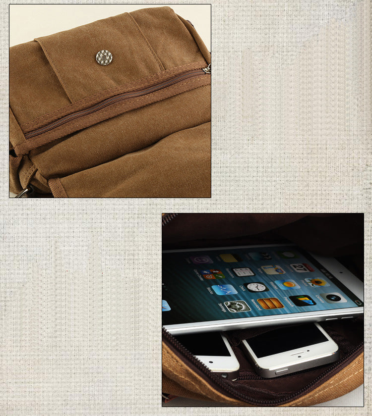 Men's Small Vintage Multipurpose Messenger Bag - NAVOR