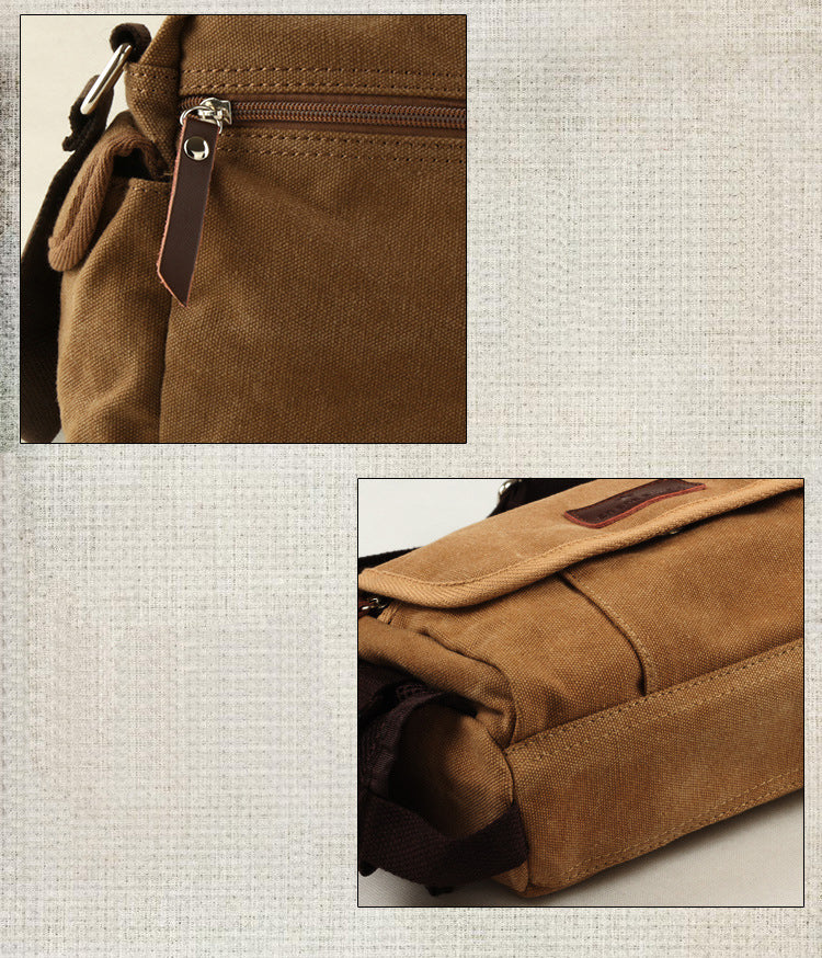 Men's Small Vintage Multipurpose Messenger Bag - NAVOR
