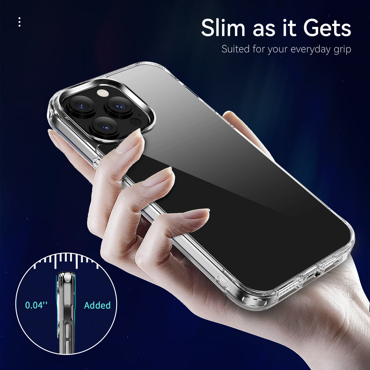 Hybrid Clear Case for iPhone 14 Pro Max Case- 6.7 Inch PC + TPU Crystal Clear Cover - NAVOR